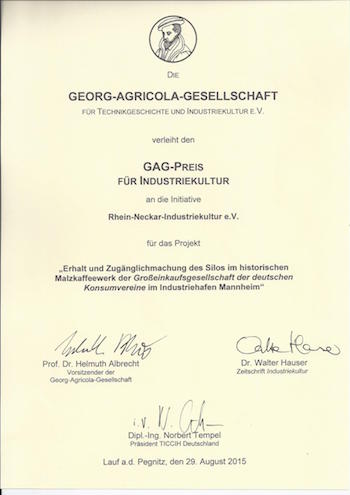 GAG-Preis für Industriekultur