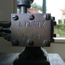 Schild am Modell einer Dampfmaschine im Museum Weinheim