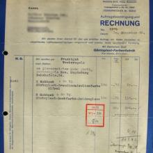 Güntoplast Rechnung von 1938