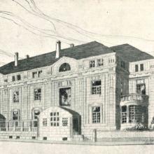 Mollstraße 40-42, Fassadenentwurf, aus: Mannheim und seine Bauten 1906