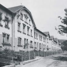 Zementwerkstraße um 1908, noch vor dem Bau der Seilbahn  (Fotoquelle: Archiv))