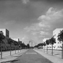 1929: Blick durch die Ebertstraße (Quelle: GAG)