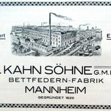 Die Fabrik in einer Werbung aus dem Jahr 1928 (Quelle: Stadtarchiv Mannheim) 