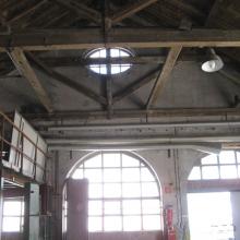 Gut erhaltene Dachbalkenkonstrution in der ehem. Glyzerinfabrik
